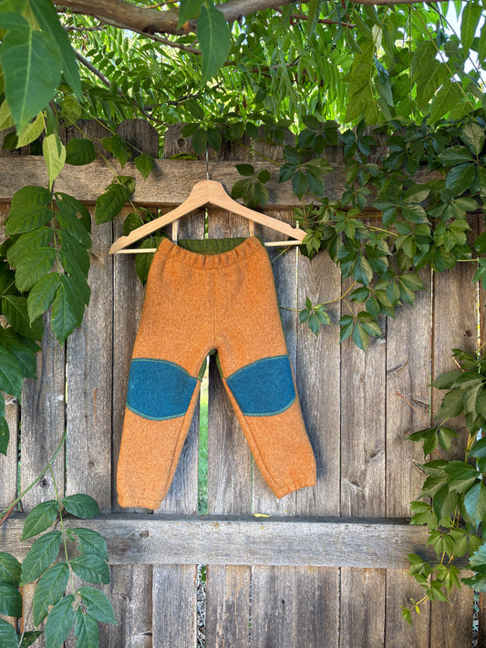 Adventure Pants | 2-3y | Ochre + Teal + Green
