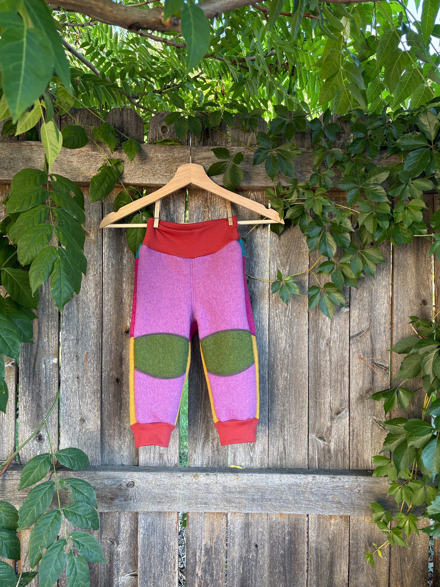 Adventure Pants | 1-2y | berry + avocado + fuschia + mustard