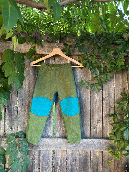 Adventure Pants | 4-5y | Green + Turquoise + Teal
