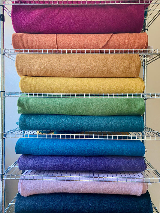 boiled wool fabric -by the yard