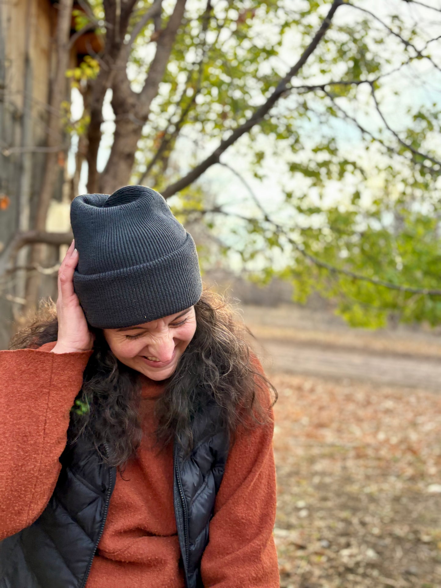 double knit merino wool beanies